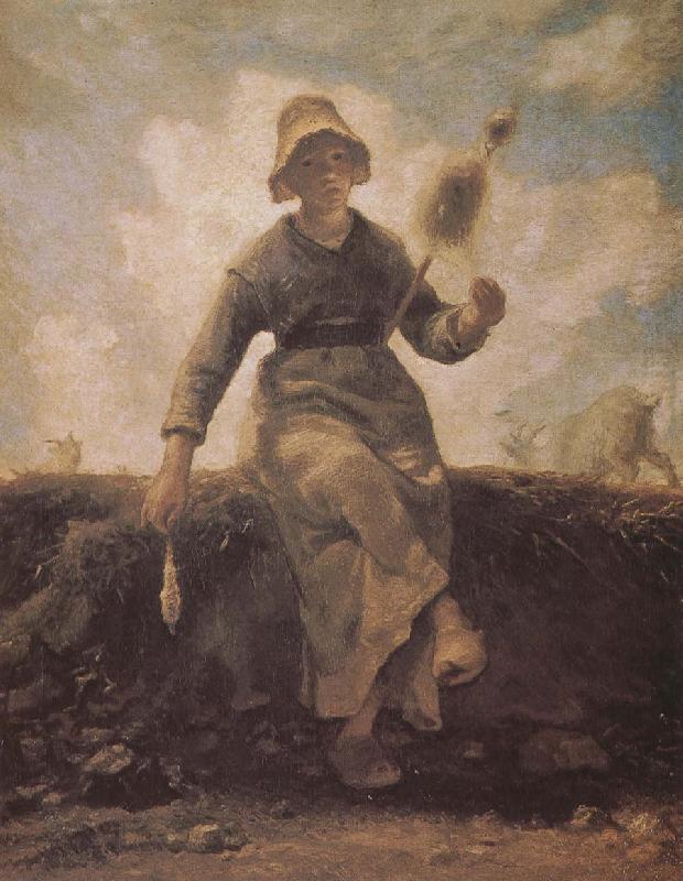 The girl weave, Jean Francois Millet